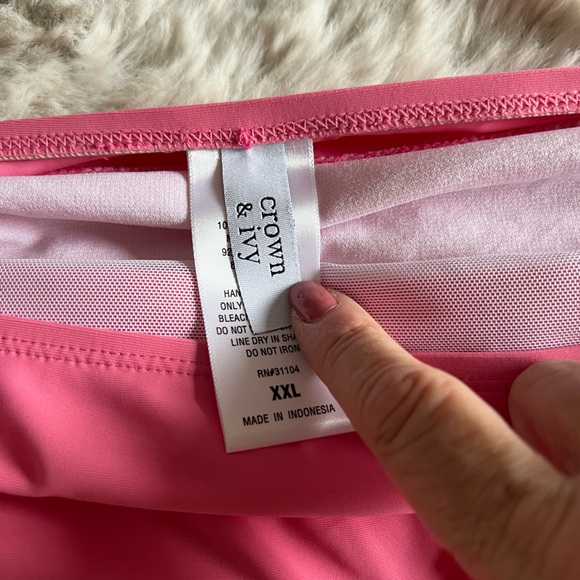 Crown & Ivy Pink Swim Skirt - Picture 4 of 4